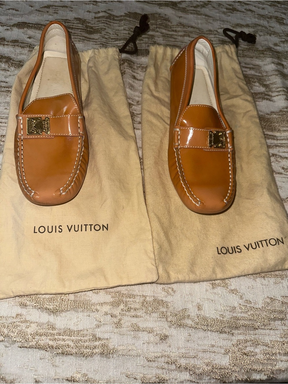 Louis Vuitton Patent Leather Lombok Loaders size 36